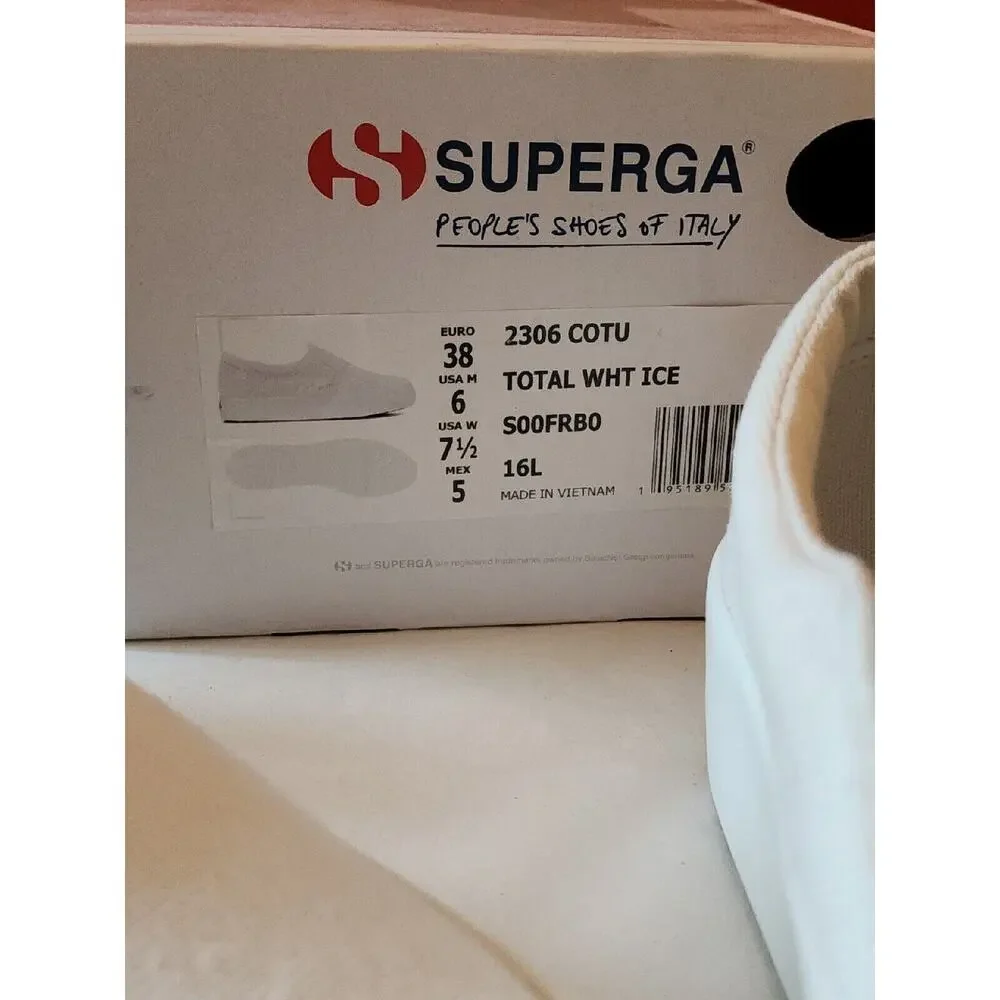 Superga 2306 Cotu White Womens Shoes Size 7.5 M Fashion Sneakers Platform